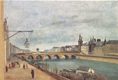 Jean Baptiste Camille  Corot Le Pont-au-Change et le Palais de Justice (mk11) oil painting picture